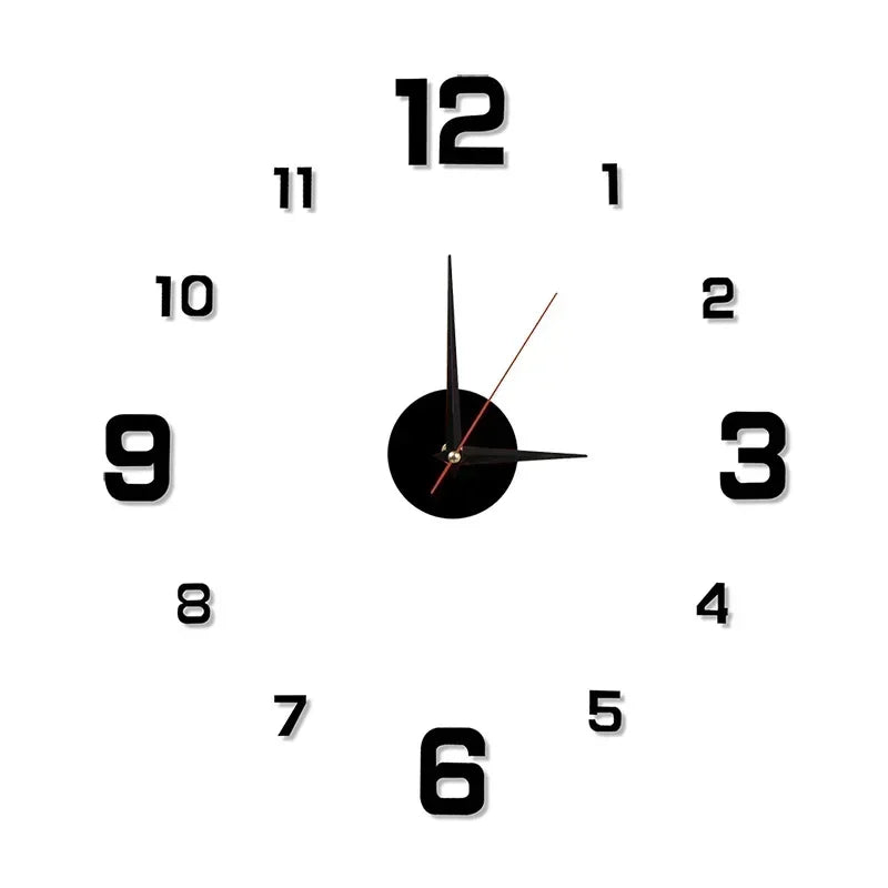 3D Acrylic Mirror Wall Clock