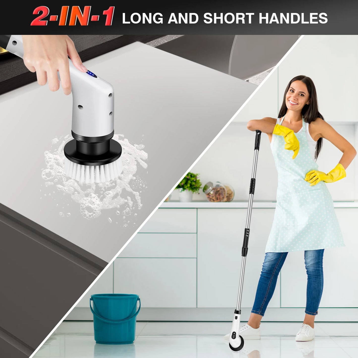Cordless Spin Scrubber for Bathroom & Kitchen