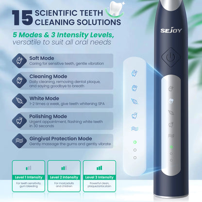 Powerful Sonic Toothbrush – 8 Heads